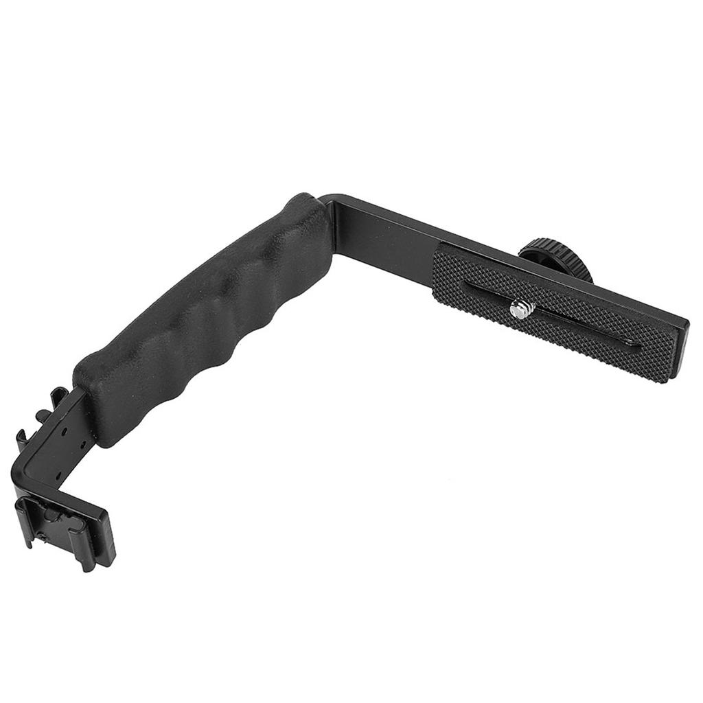 Кронштейн L для вспышки на камеру, двойной держатель для горячих башмаков, адаптер для крепления микрофона DV, светодиодная подсветка