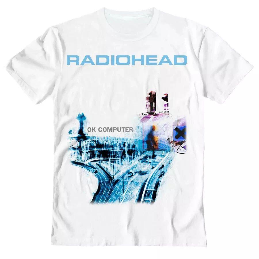 Американская ретро футболка Radiohead Ok Computer 1997 Новая футболка Лето Новая Ретро Мода Мужская и Женская Уличная Одежда