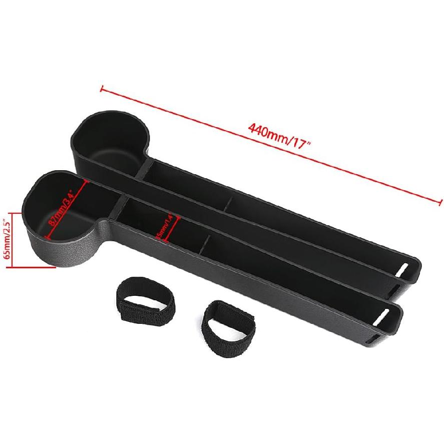 Car Seat Gap Filler, Multifunctional Seat Side Gap Filler with Cup Holder & Organizer, Gap Stopper Universal Fit Car SUV Truck Fill The Gap Between