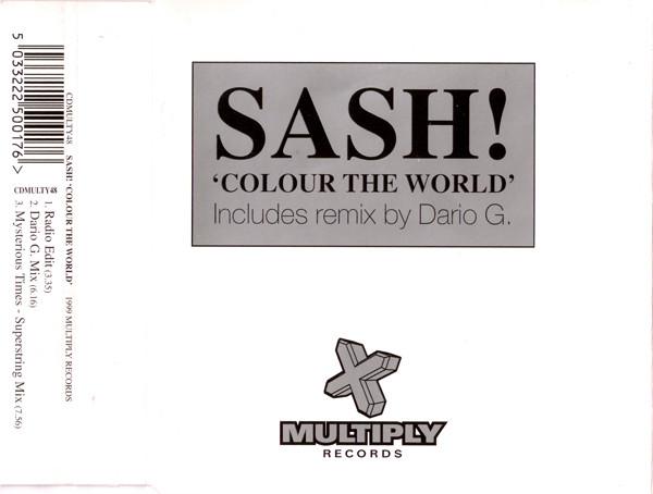 CD SASH! - Colour The World CDMULTY48 Multiply Record 1999 Великобритания Танцевальная и электронная музыка Б/у
