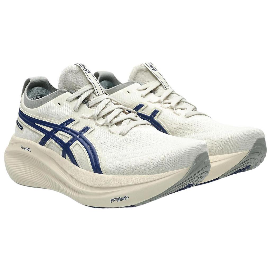 Asics Gel Nimbus 27 Track Club Women Sneakers Cream Birch Indigo-Blue 1012B812-200