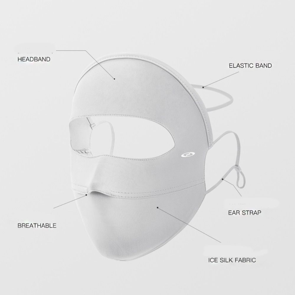 Summer Sunscreen Mask Sunscreen Face Scarf Face Gini Mask Elastic Face Cover  Riding