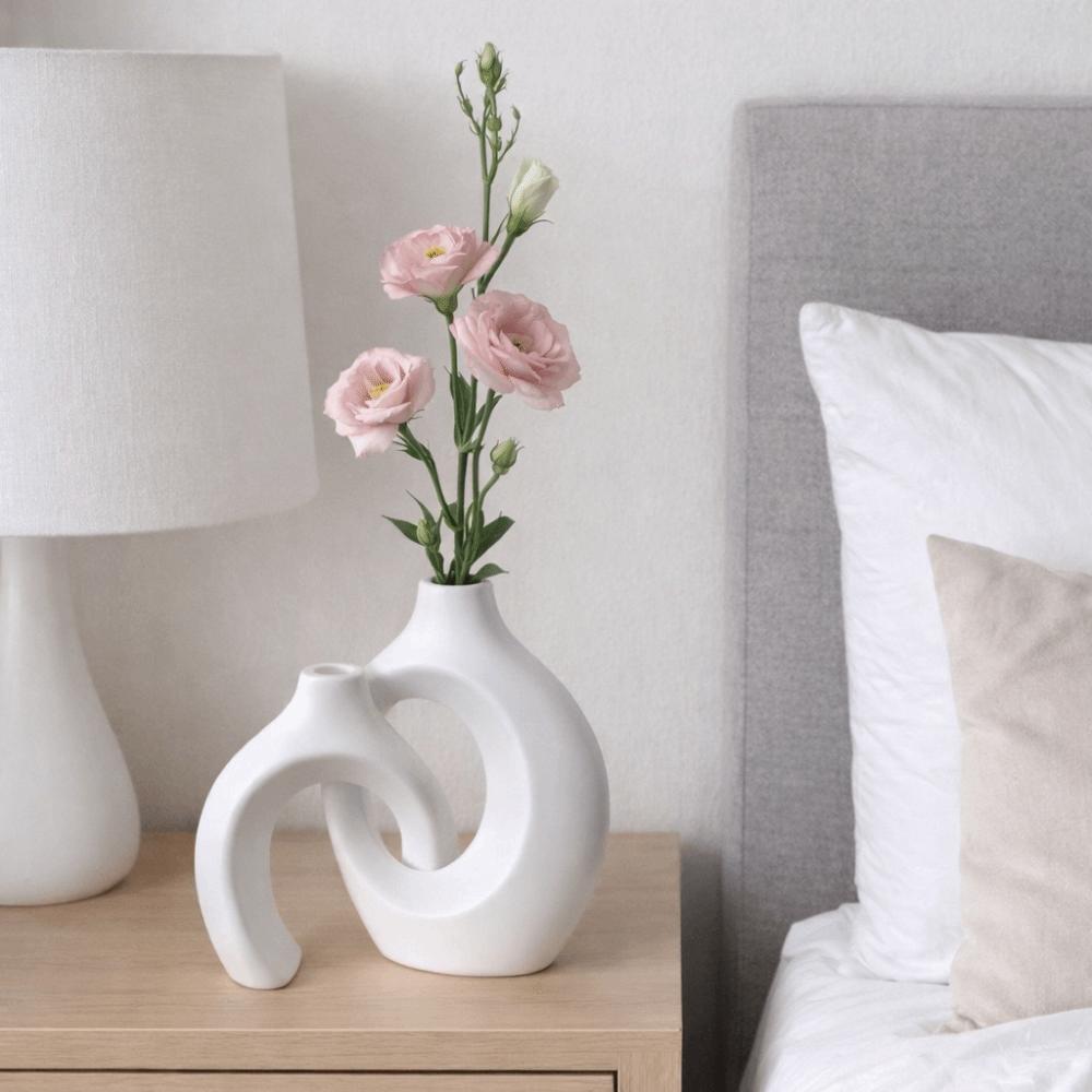 2 pieces/pair Removable Imitation Ceramic Vase Minimalist Vase Set Flower Vases Office