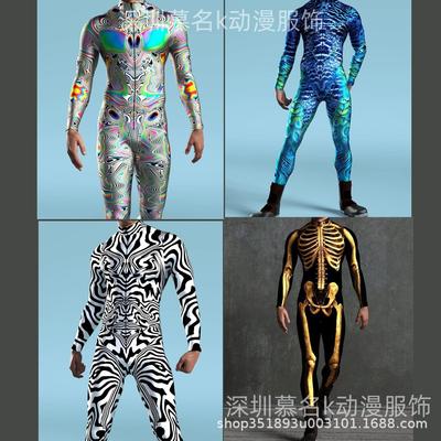 2026 новые колготки 3D цифровая печать взрослый косплей цельный костюм