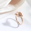 Kinel Red Natural Zircon Fox Jewelry Set Vintage Rose Gold Color Animal Necklace Earrings And Ring Sets