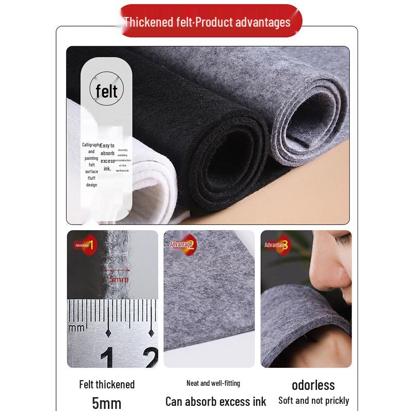 Утолщенная подкладка из войлока для практики китайской каллиграфии и живописи