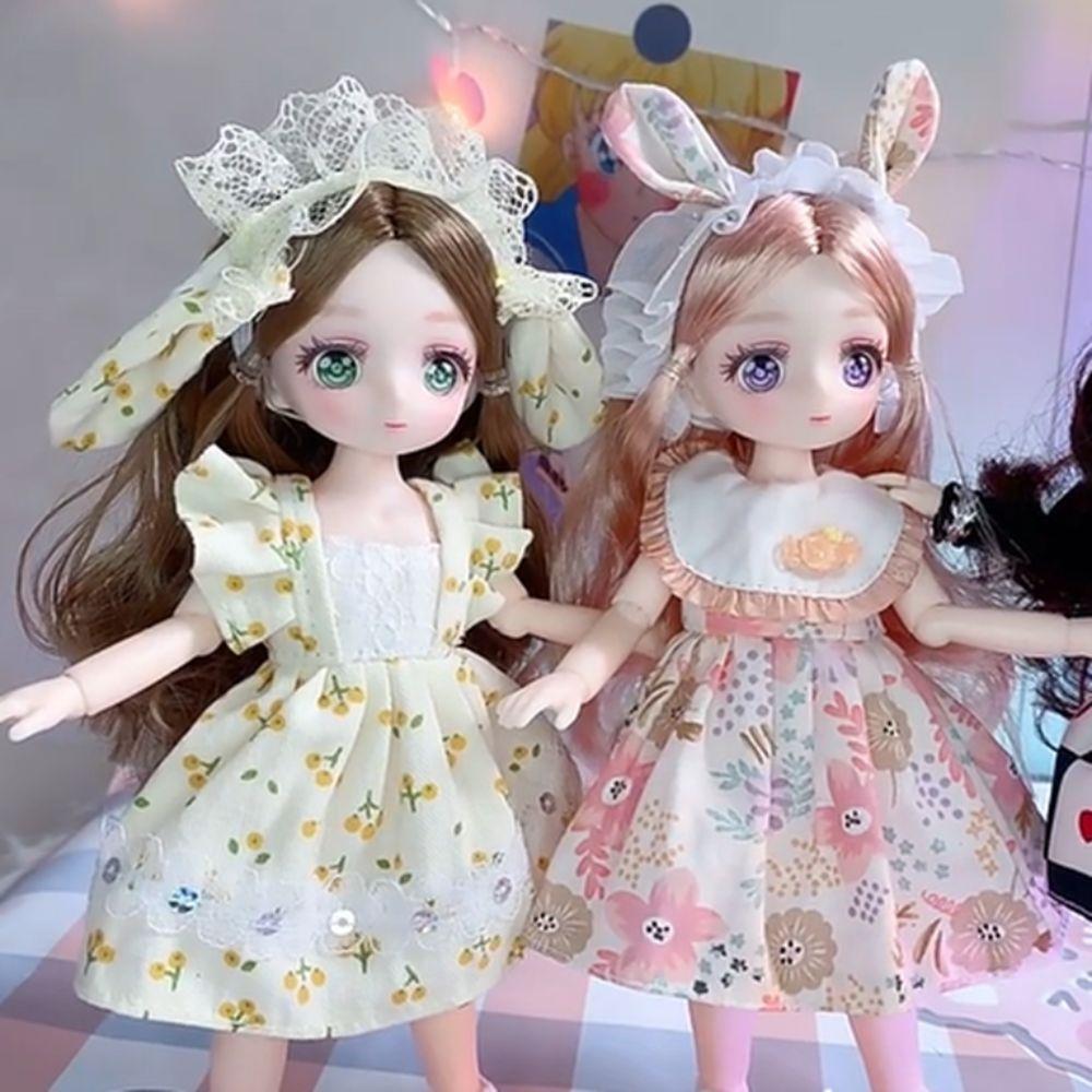 Dress Up Simulated Eye Hinge Doll 3D Eyes Removable Joints Doll BJD Doll with Clothes Girls Gifts
