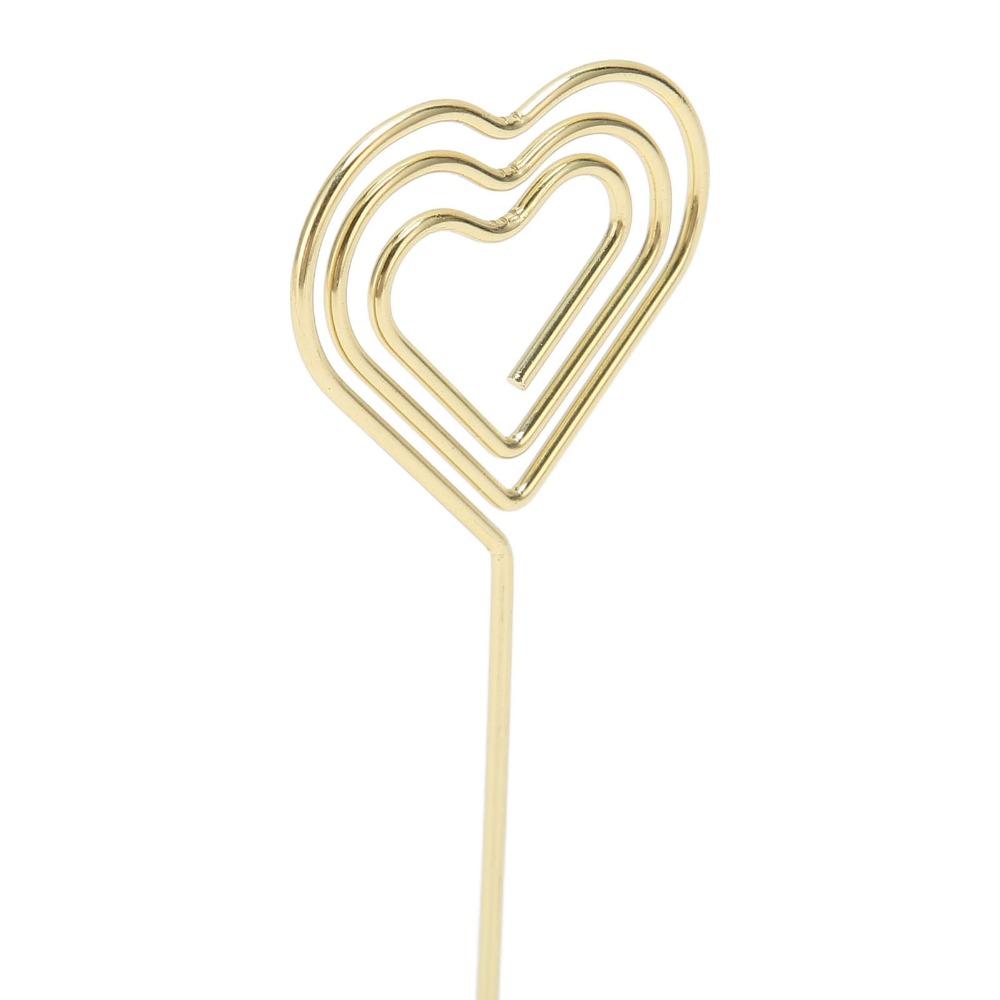 10Pcs Heart Shape Place Card Holder Gold /Rose Gold Name Card Holder  Wedding Party
