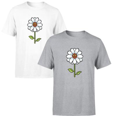 Футболка унисекс Peace Flower Модный слоган Мужская Женская Футболка Топ
