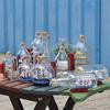 Glass Pirate Ship Sailing Boat Wishing Bottle Home Office Decor