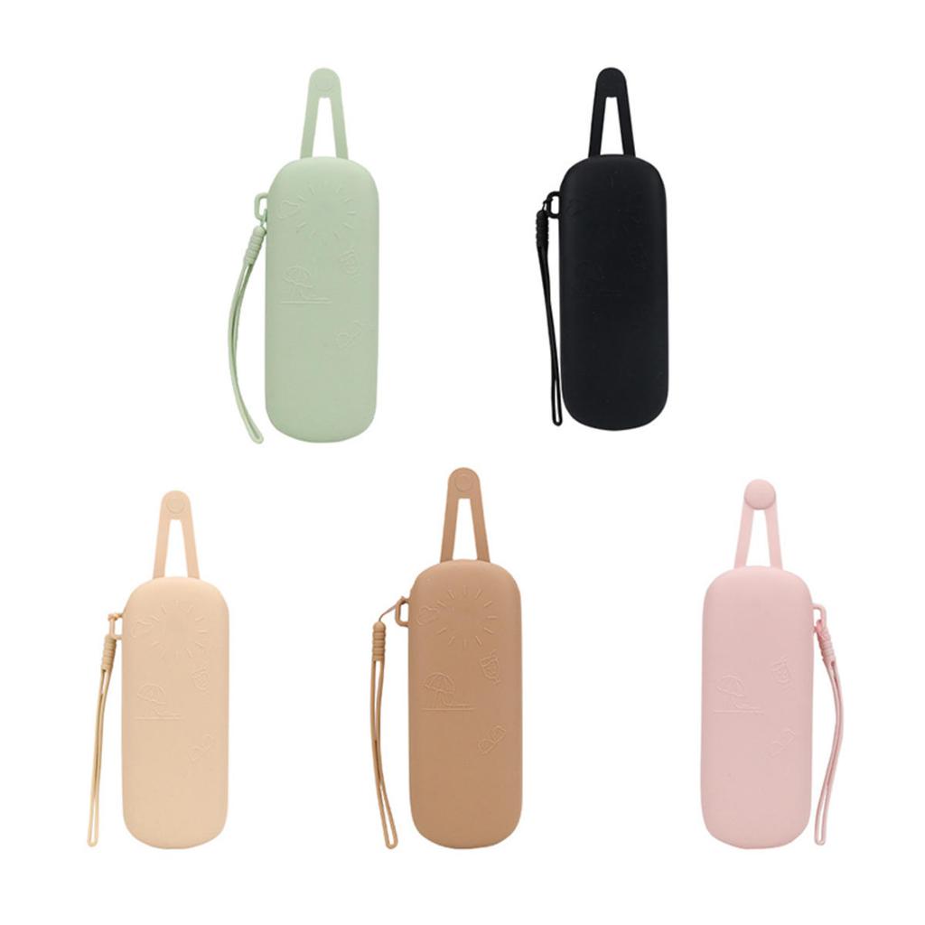 Ultralight Soft Silicone Glasses Case with Wrist Strap Travel Sunglasses Box Protective Dust Proof Glasses Case