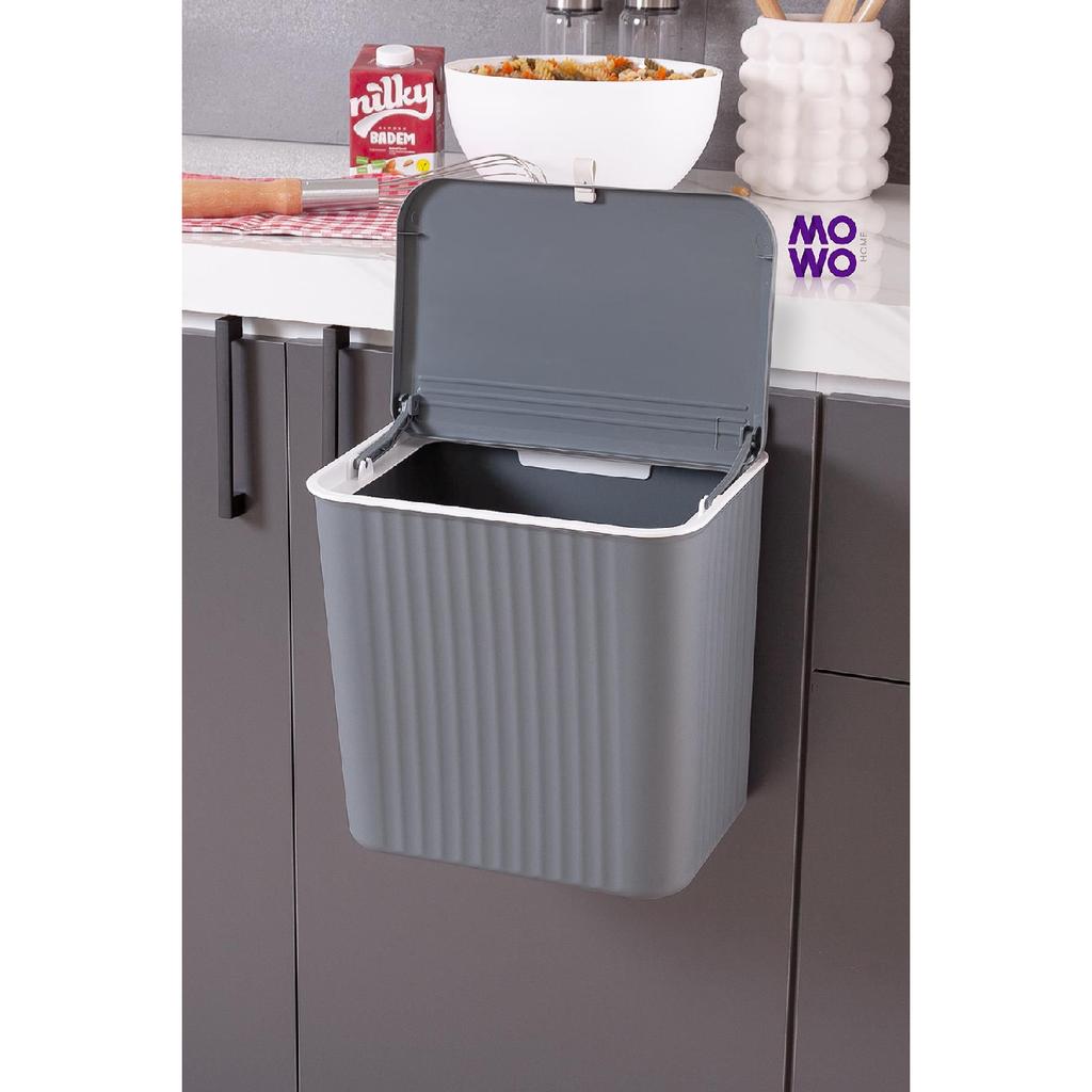 15-литровое белое функциональное мусорное ведро для кухни, подвесное или настольное, с функциональной крышкой — мусорное ведро для ванной комнаты