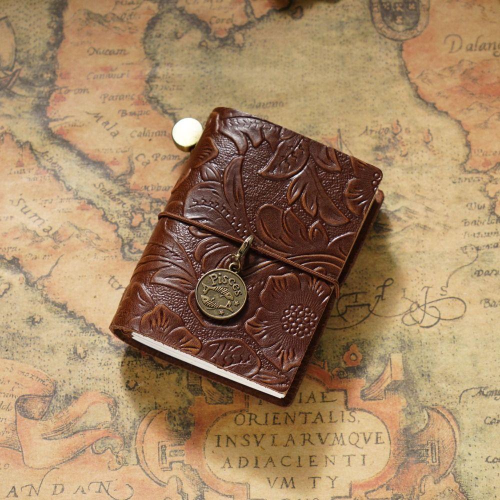 Handmade Traveler Notebook Sketching Diary Notebook Vintage Cowhide Cover Sketchbook Hand Account