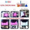 Full Assembly Back Cover For iPhone X XR XS MAX Housing Battery Rear Door Middle Chassis Frame with Flex Cable Spare Parts