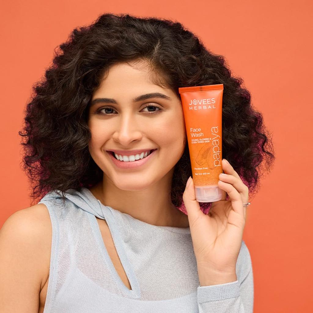 Jovees Травяная папайя пенка для умывания для сияющей чистой кожи осветляет удаляет пигментацию темные пятна 120 мл упаковка из 3 штук