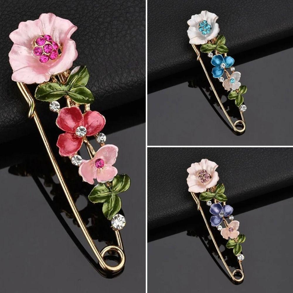 8CM Enamel Brooch Rhinestone Jewelry Lapel Pin Accessories New Brooch Pins