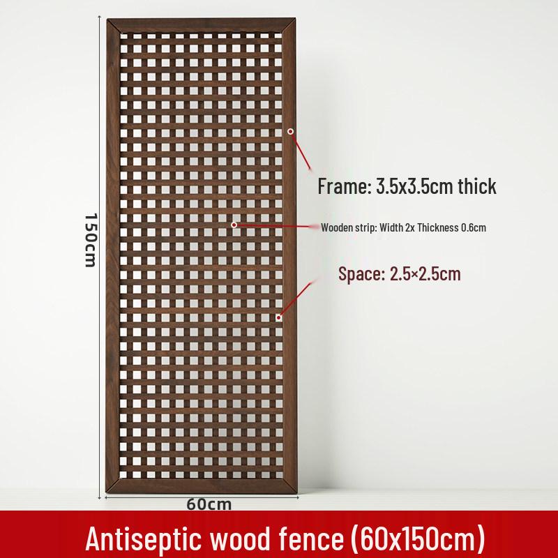 Outdoor Wooden Fence Lattice: Anti-Corrosion Courtyard Rail, Balcony Decor, Climbing Trellis Screen Partition.