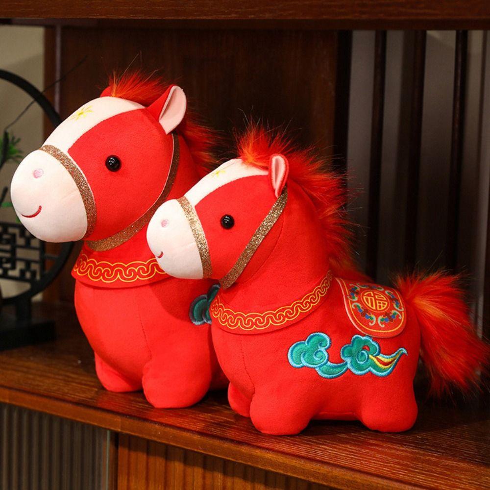 Креативная мягкая игрушка кукла пушистая фигурка пони по знаку зодиака китайский Новый год