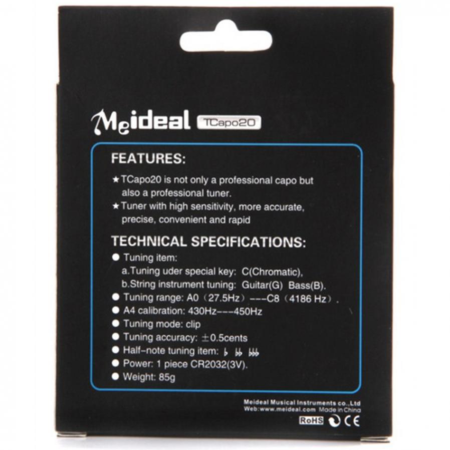 Guitar Tuner Capo 2 IN 1 LCD Screen Zinc Alloy Guitar Capo