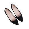 Shoes Women's New Flat-soled Single Shoes Women's Versatile Pointed Shoes Women's Black Soft-soled Soft-faced Non-slip Four-season Work Women's Shoes