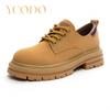 Autumn and Spring Fashion Natural Cowhide Student Women's Shoes