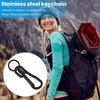 Зажим для ключей, быстросъемный, нержавеющий, устойчивый к коррозии, компактный размер, сверхлегкий карабин, держатель для ключей для кемпинга