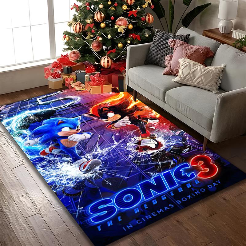 1pc SONIC Printed Chair Rug for Home Office Use, Living Room Kitchen Game Room Area Carpet