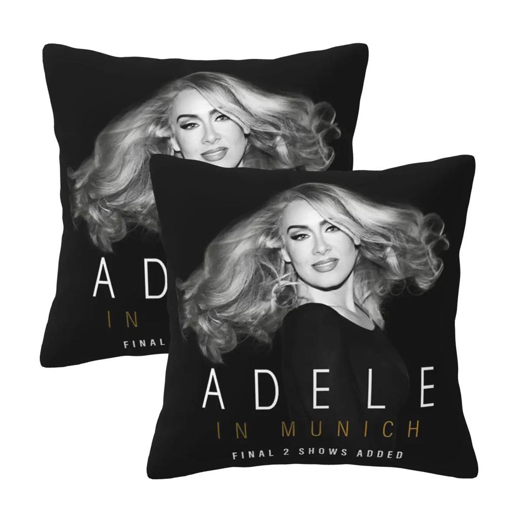 Cool Singer Adele Tour Music Album 2 Pcs Square Pillowcase Pillow Cover Cushion Decor Comfort Throw Pillow For Home