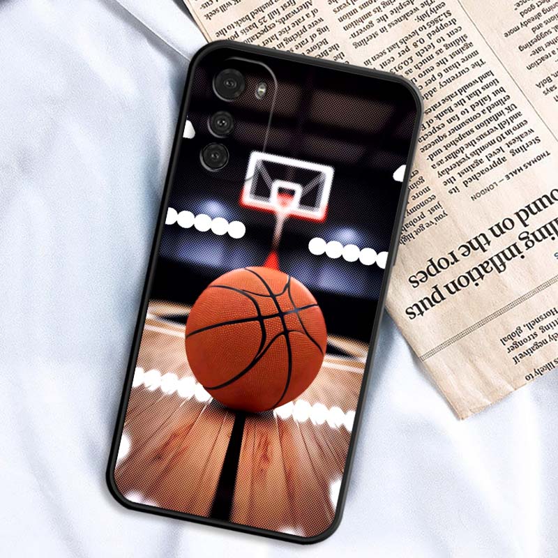 Спортивный баскетбольный крутой чехол для телефона для Motorola G85 Edge 50 G24 G35 G14 G04 40 G72 G34 G G54 G13 G32 5G Черный
