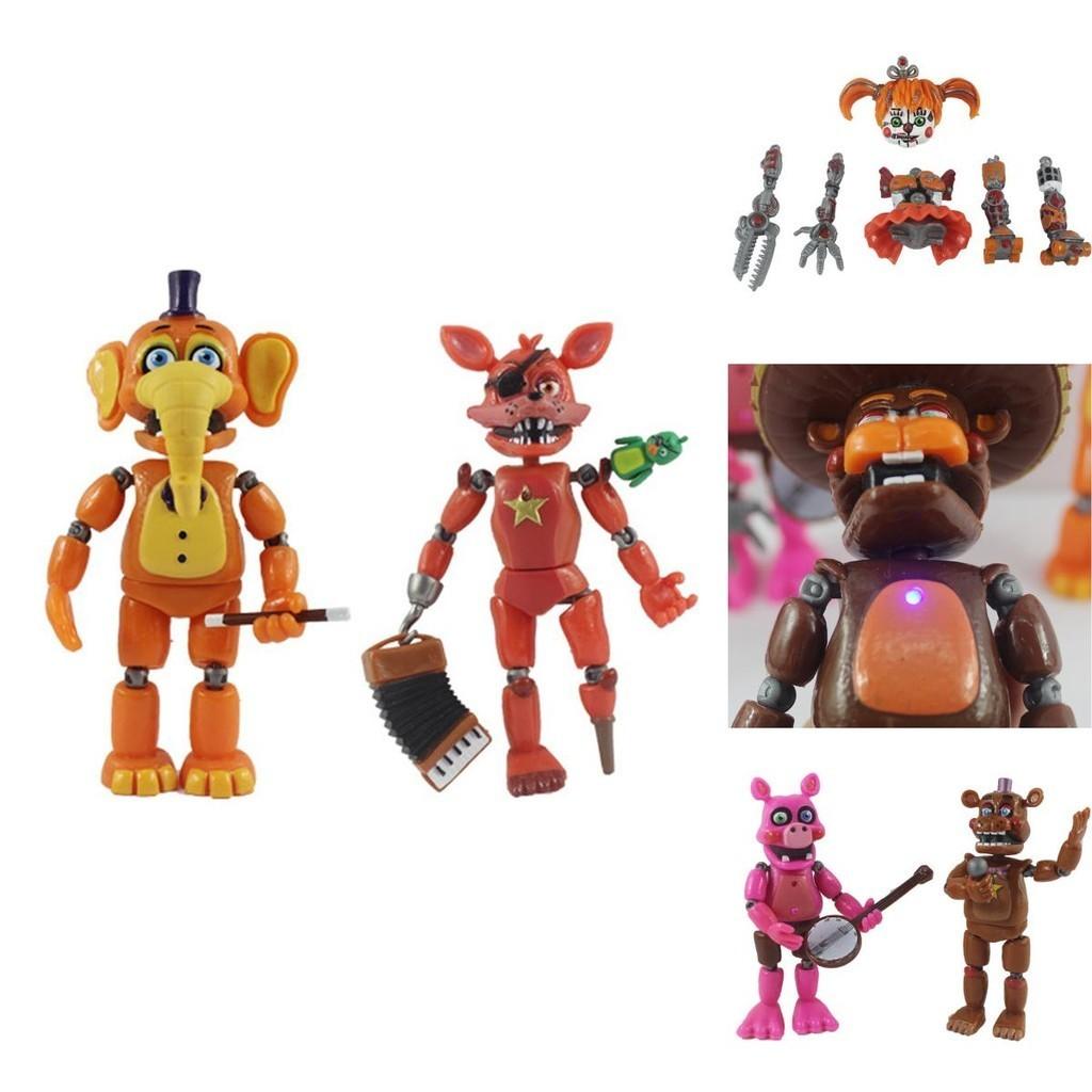 Коллекционный набор из 6 светящихся фигурок Five Nights At Freddy's с подвижными частями