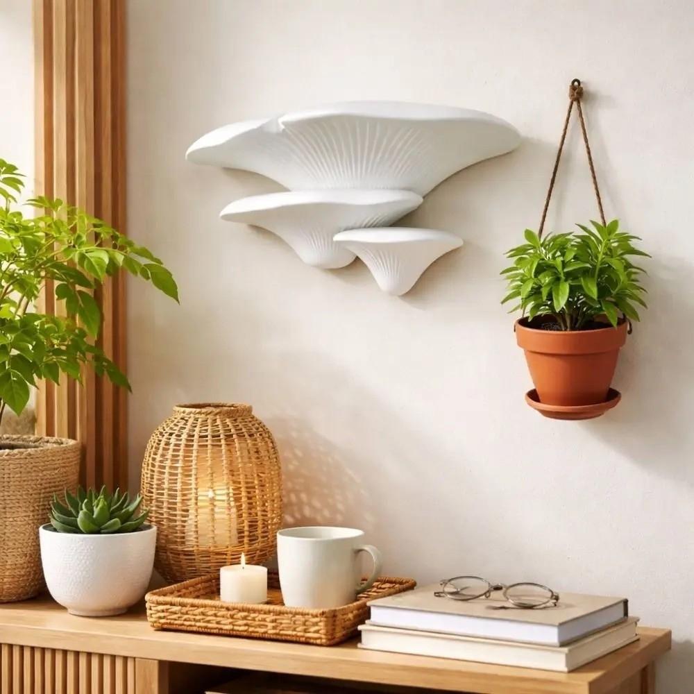 Plastic Display Storage Rack Wall-Mounted Mushroom Shelf Small Mushroom Stand Office Desk