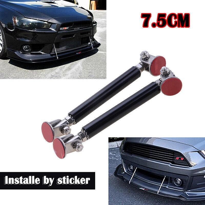 2.9'' Adjustable Front Bumper Lip Splitter Strut Brace Rod Tie Support Bar