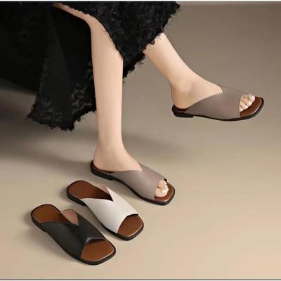 Женские тапочки женские летние для выхода на улицу новая корейская версия фея морское побережье пляж мягкие плоские сандалии на одной перемычке