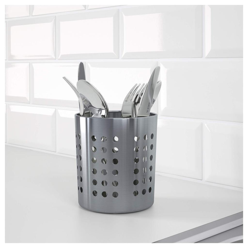 IKEA ORDNING 70179546 Cutlery Stainless Steel Stand,