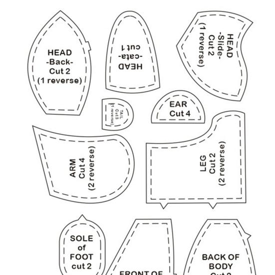 10Pcs 10/12/15 Inch Memory Bear Template Rulers Beginner Sewing Template Material Melody Memory Bear Sewing Pattern Acrylic Template Ruler Set