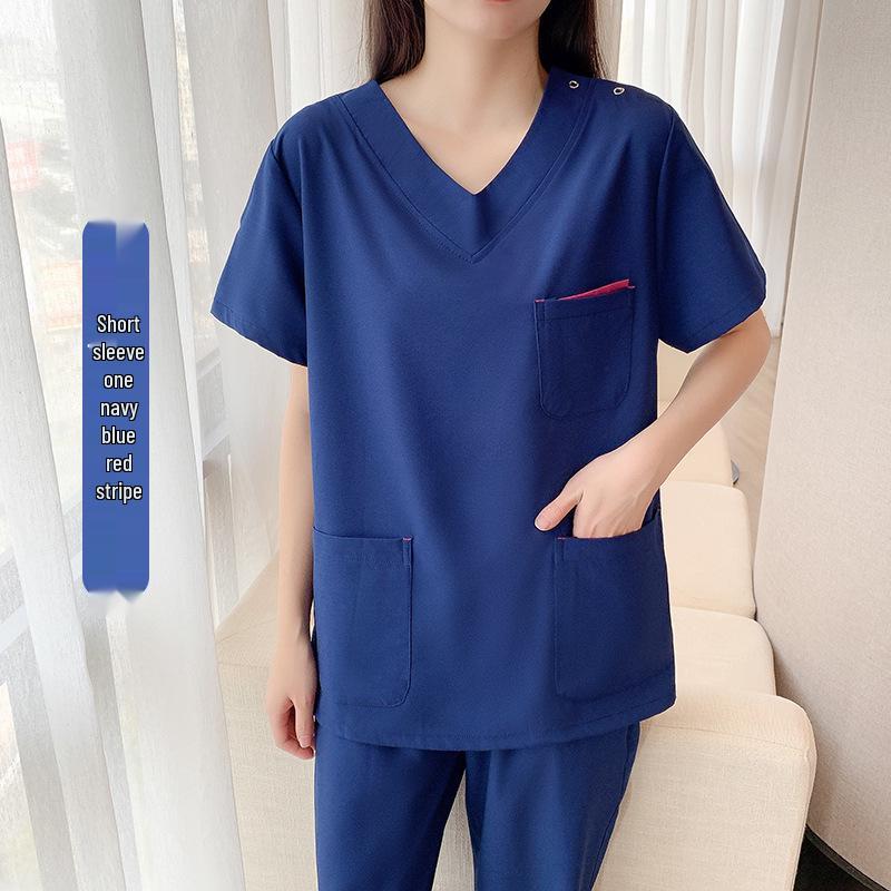 Высококачественный быстросохнущий унисекс костюм-скраб с множеством карманов - Удобная медицинская и стоматологическая рабочая одежда