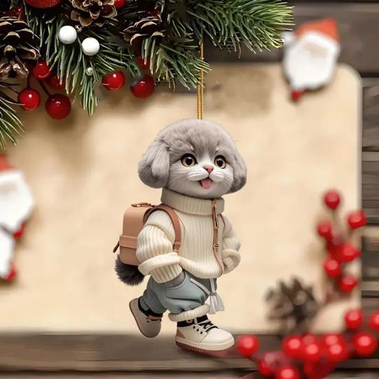 2 шт. Автомобильный кулон Яркий декор Акриловая работа Многоцелевой Шарм для рюкзака в виде собаки