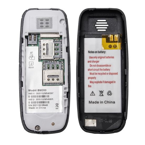 Мини телефон с мини-клавиатурой BM200, две SIM-карты, двойной режим ожидания, без камеры, 0,66 дюйма