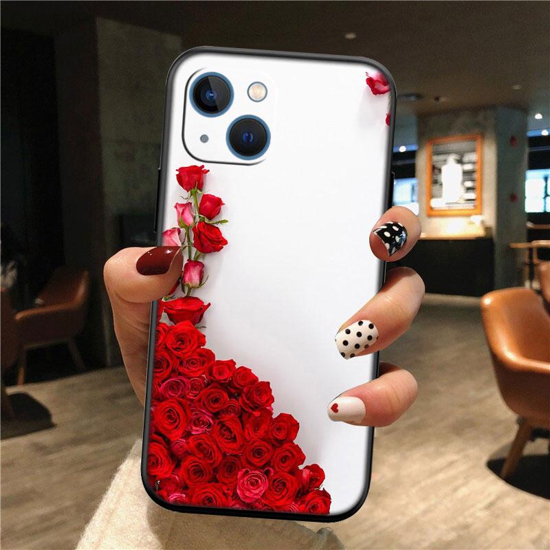 Red Rose Marble New High-End Shell Phone Case for Redmi Note 10 11 12 Pro Max 10S 10C 10T 11A 11S 12S 12C