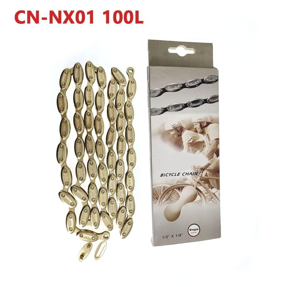 100 Link Bicycle Chain Fixed Gear Single Speed Chain Heavy Duty Bicycle Olive Chain BMX Bike