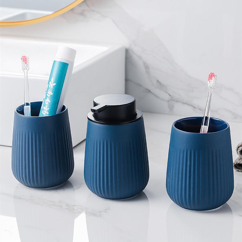 Керамический набор для ванной комнаты, туалетные принадлежности, костюм-тройка, стаканчик для рта, флакончик для лосьона, аксессуары для украшения дома, принадлежности для ванной комнаты