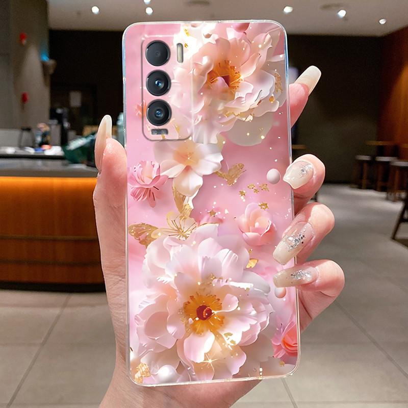 Fashion Butterfly Flowers Phone Case For Realme GT Master Explorer 5G Casing Clear Ultra Thin Soft Silicone TPU Back Cover Shell