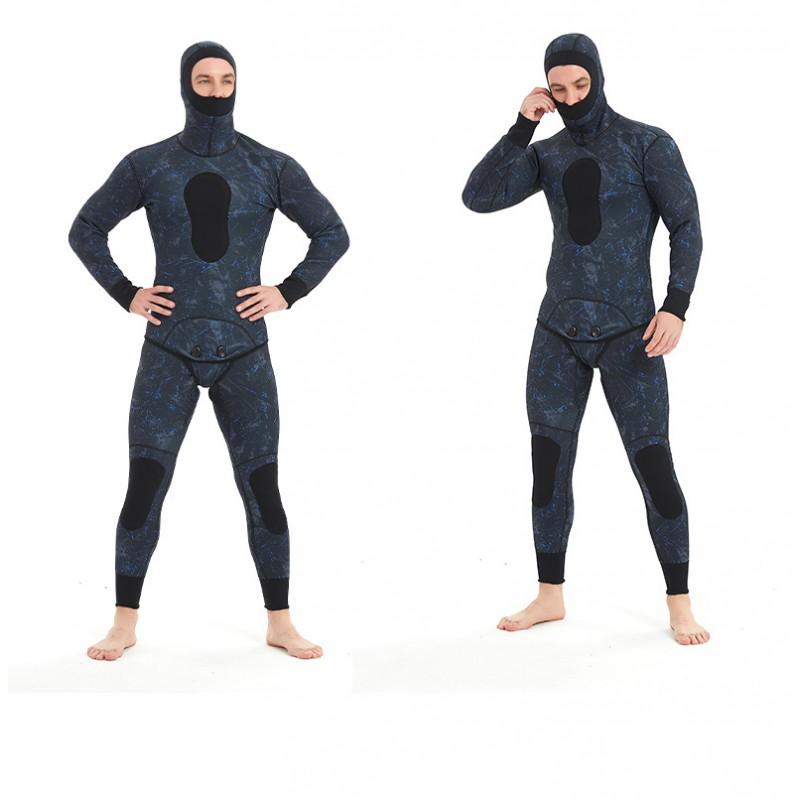 Mens Camo 3mm/5mm Neoprene Wetsuit Set Snorkeling Surfing Diving Swimming Warmth UV Protection