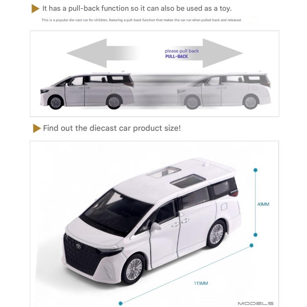 Welly 2024 Toyota Alphard Металлическая модель 115 x 40 мм