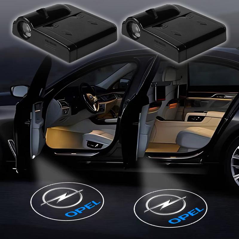 2 шт. Светодиодный светильник приветствия на дверь автомобиля Проектор логотипа автомобиля Для Opel Astra G H J K F Corsa D Zafira B Insignia Mokka Regal