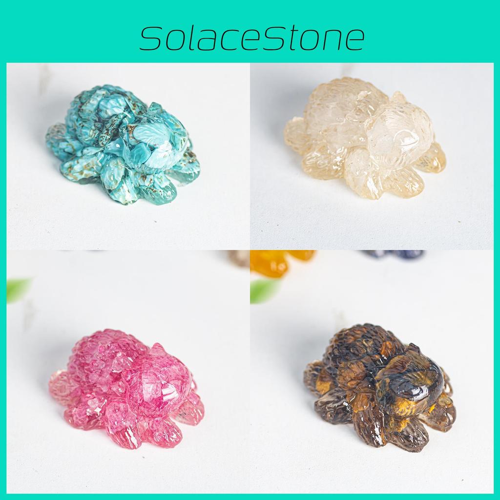 Cat Spider Spirit Resin Art Statue With Natural Crystals For Collectors And Giftgiving
