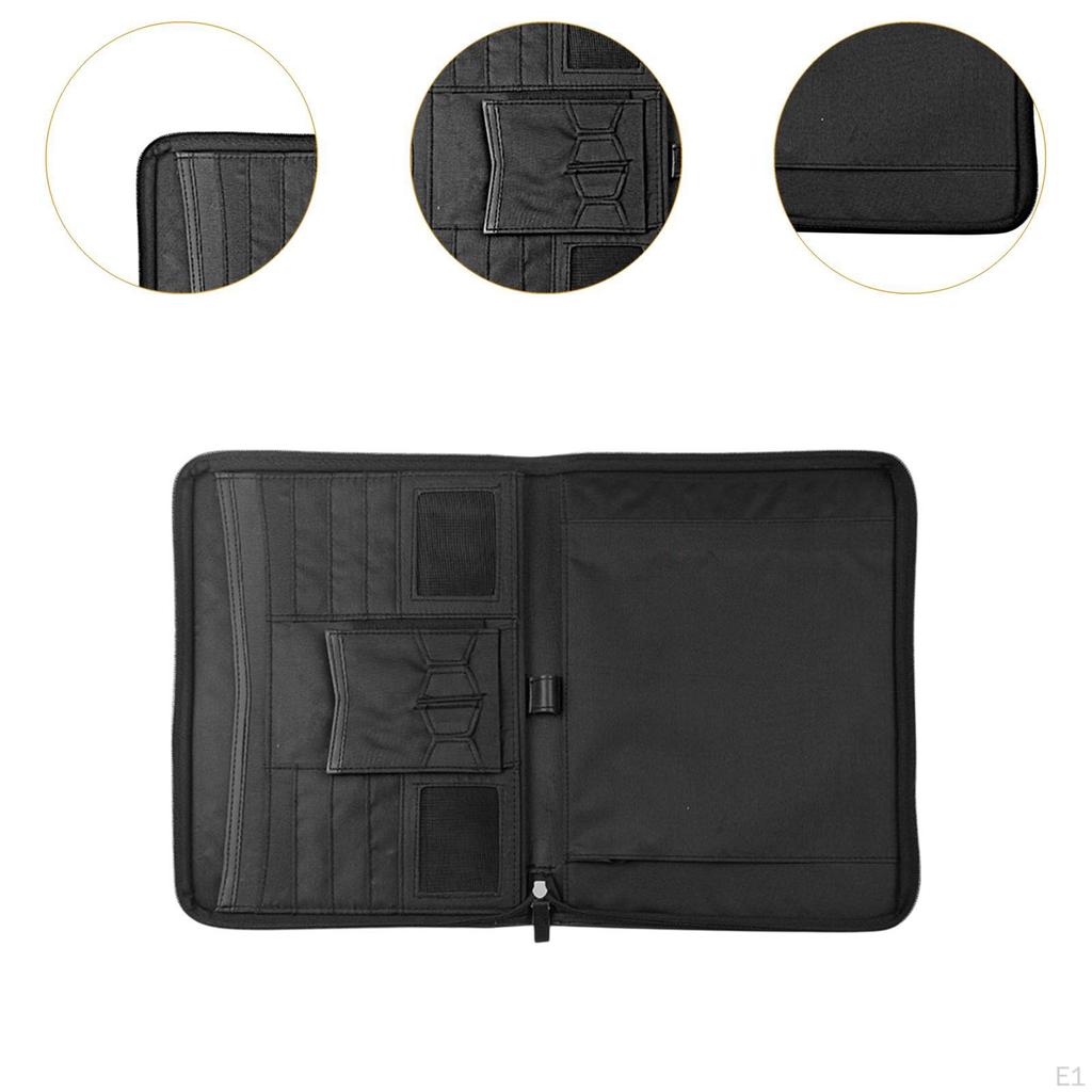 Портфель для деловых встреч с застежкой-молнией, папка для записей формата А4, портативный чехол для хранения документов