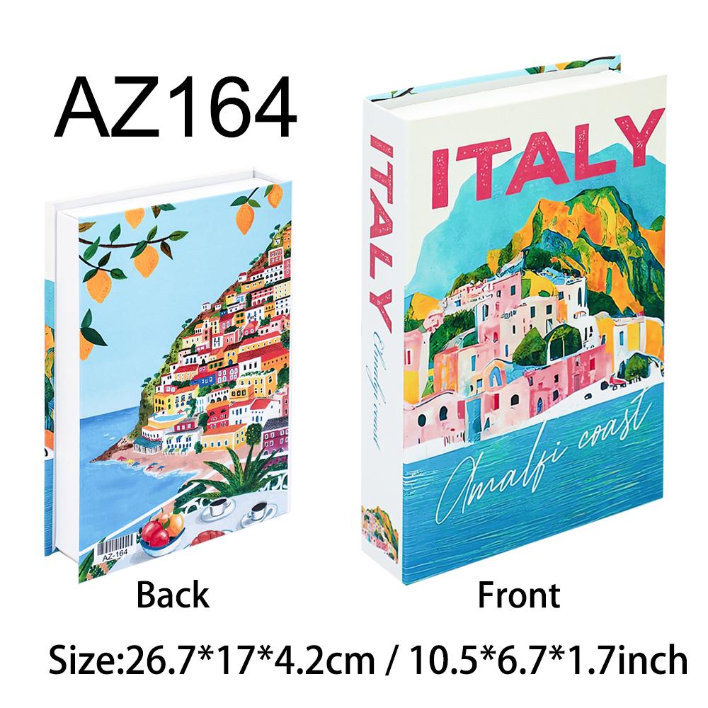 New York Paris London Series Luxury Fake Book Decoration Remote Control Storage Box Fashion Coffee Table Decoration Accessories