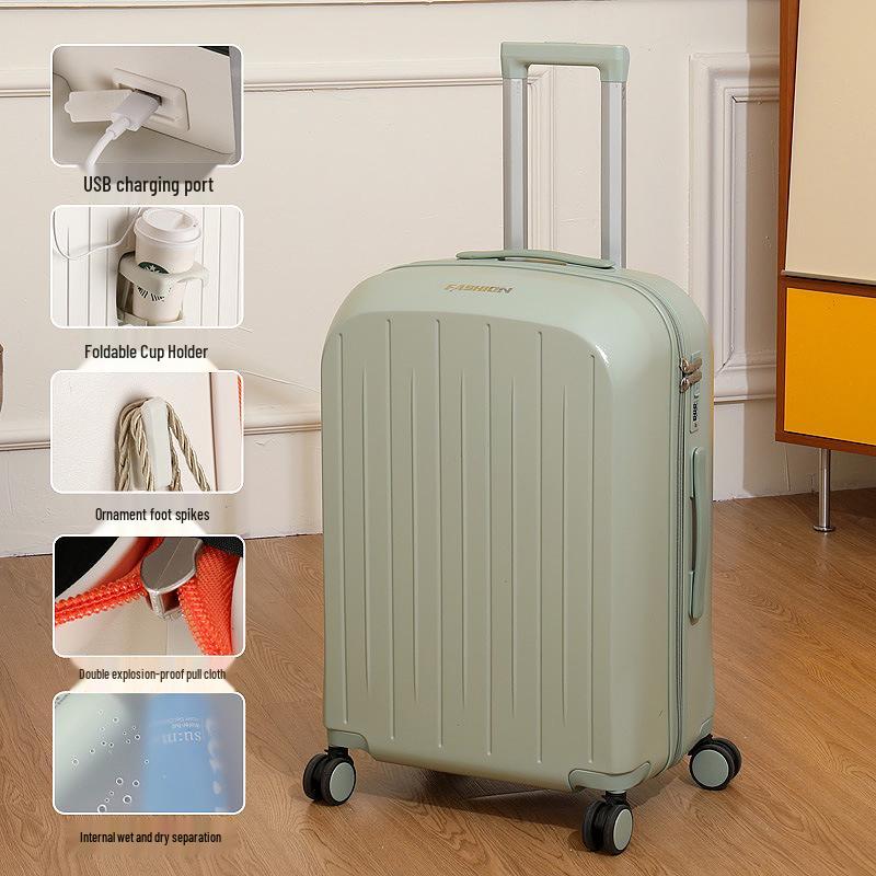 Прочный чемодан на колесиках модели 2025 года — большая вместимость, кодовый замок, подходит для мужчин, женщин и студентов.