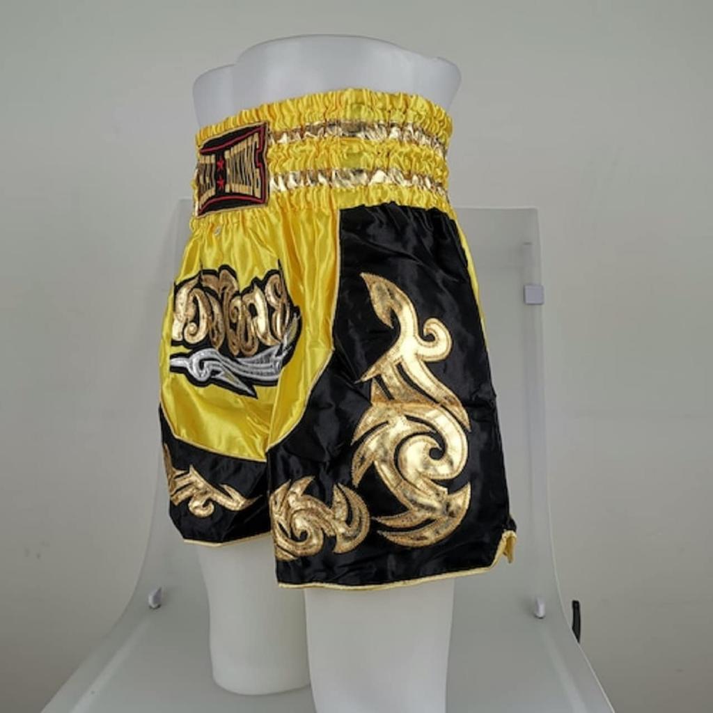 Шорты для муай-тай и кикбоксинга Brighttrust для соревнований K-1 и тренировок, (Желтый, XL)